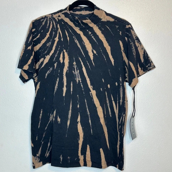 Les Tien Mock Neck Tie Dyed Tee - Picture 1 of 1